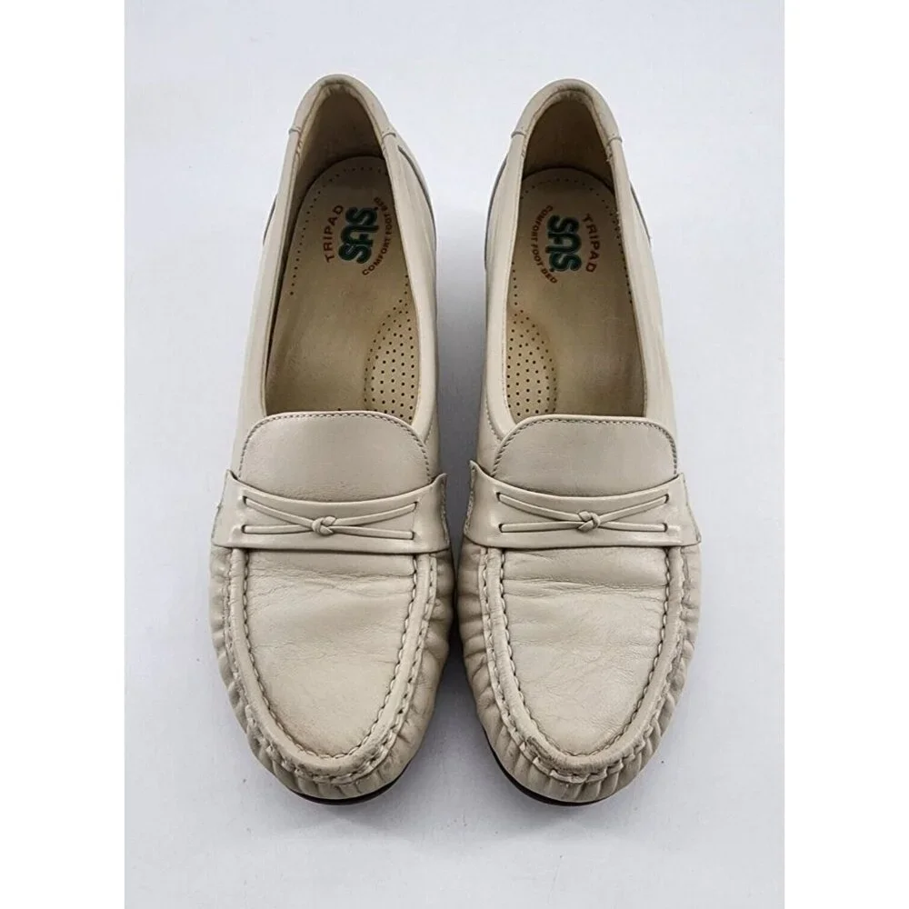 SAS Women's‎ Easier Bone Moc Toe Loafer Slip On Tripad Comfort Shoes Size 9 S
